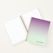 Personalisierte Minze und Lila Sketch-Notebook Notizblock (Innenseite)