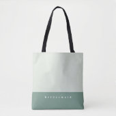 Personalisierte Minzfarb-Blöcke Tasche (Vorderseite)