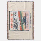 Personalisierte Mississippi-Wurfdecke Decke (Vorderseite Vertikal)
