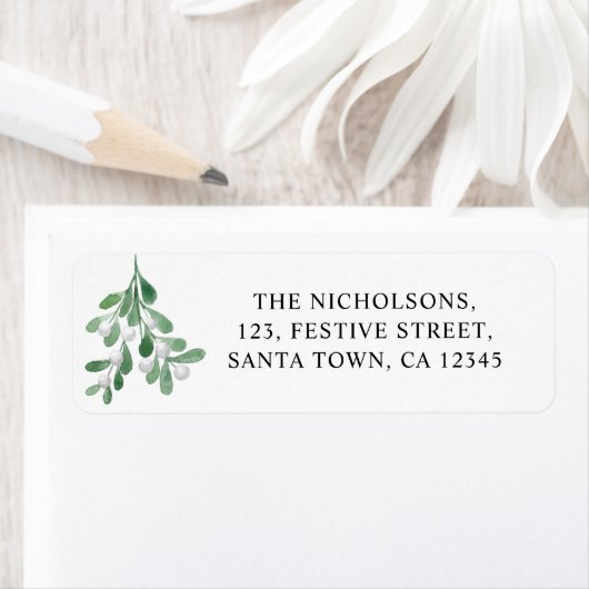 Personalisierte Mistletoe-Rücksendeadresse (Insitu)