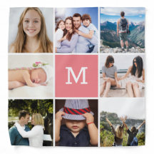 Personalisierte Mit Monogramm 8 Foto Collage Banda