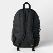 Personalisierte mit Monogramm Abstrakte Bedruckter Rucksack (Rückseite)