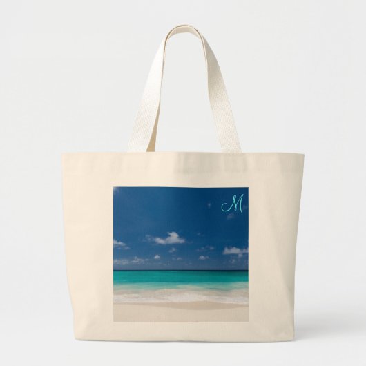 Personalisierte Mit Monogramm Beach Bags Jumbo Stoffbeutel (Vorne)