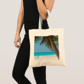 Personalisierte Mit Monogramm Beach Bags Palmen Tragetasche (Vorderseite (Produkt))