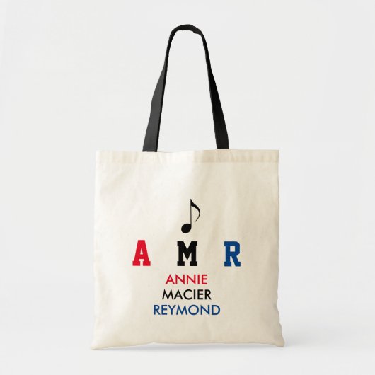 personalisierte / mit Monogramm / benutzerdefinier Tragetasche (Vorne)