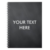 Personalisierte Mit Monogramm Black Chalkboard Notizblock (Vorderseite)