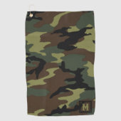 Personalisierte Mit Monogramm Camouflage Golfhandtuch (Vorderseite)