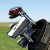 Personalisierte Mit Monogramm dunkle graue Putter Golf Headcover (In Situ)