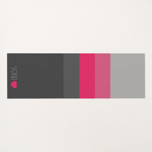 Personalisierte Mit Monogramm Farbe gestrichen Yogamatte (Rückseite (Horizontal))