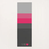 Personalisierte Mit Monogramm Farbe gestrichen Yogamatte (Rückseite)