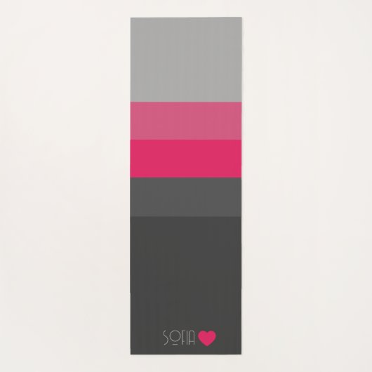 Personalisierte Mit Monogramm Farbe gestrichen Yogamatte (Rückseite)