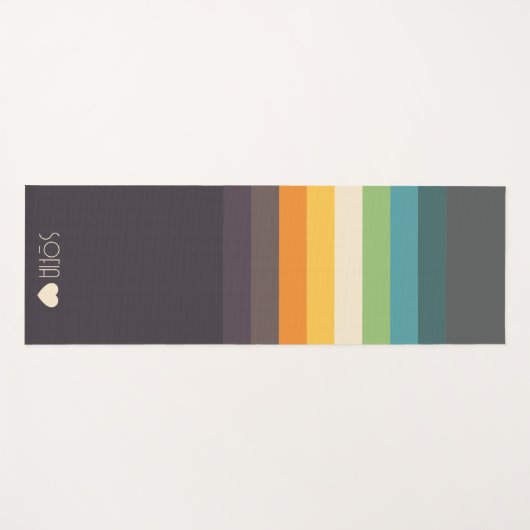 Personalisierte Mit Monogramm Farbe gestrichen Yogamatte (Vorderseite (Horizontal))