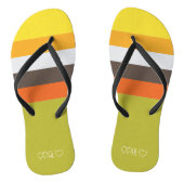Personalisierte Mit Monogramm Farbstreifen Badesandalen (Fußbett)