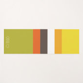 Personalisierte Mit Monogramm Farbstreifen Yogamatte (Vorderseite (Horizontal))