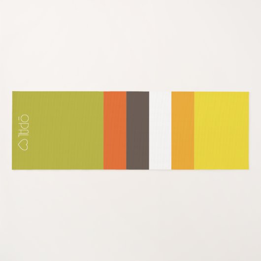 Personalisierte Mit Monogramm Farbstreifen Yogamatte (Vorderseite (Horizontal))