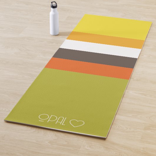 Personalisierte Mit Monogramm Farbstreifen Yogamatte (Beispiel)