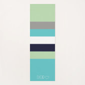 Personalisierte Mit Monogramm Farbstreifen Yogamatte (Vorderseite)