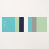 Personalisierte Mit Monogramm Farbstreifen Yogamatte (Vorderseite (Horizontal))