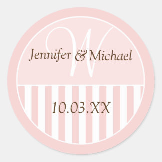 Personalisierte Mit Monogramm Gastgeschenk Hochzei Runder Aufkleber