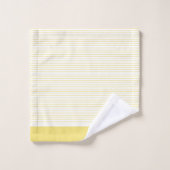 Personalisierte Mit Monogramm-gelbe Streifenfamili Badhandtuch Set (Waschlappen)