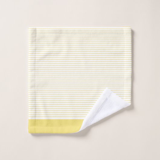 Personalisierte Mit Monogramm-gelbe Streifenfamili Badhandtuch Set (Waschlappen)