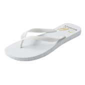 Personalisierte Mit Monogramm Goldene Flip Flops Badesandalen (Schrägansicht)