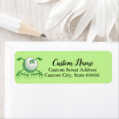 Personalisierte Mit Monogramm Golf-Rücksendeadress (Insitu)