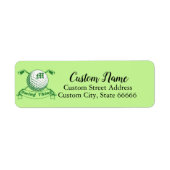 Personalisierte Mit Monogramm Golf-Rücksendeadress (Vorne)