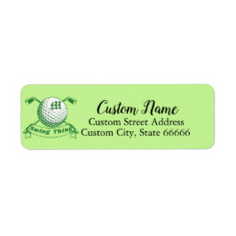 Personalisierte Mit Monogramm Golf-Rücksendeadress