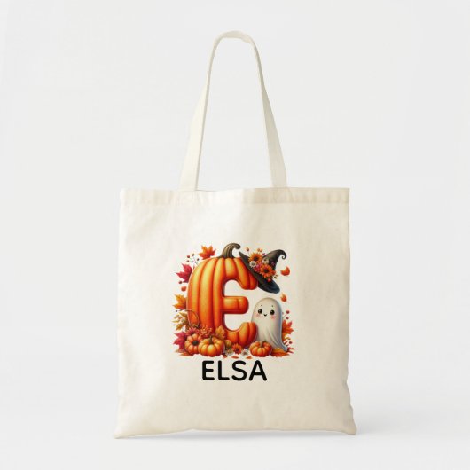Personalisierte Mit Monogramm Halloween-Tasche Tragetasche (Vorne)