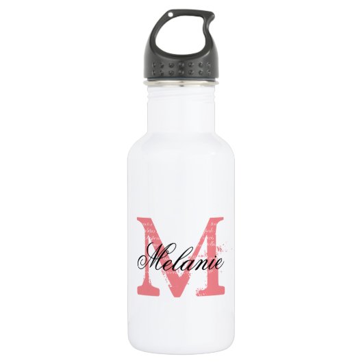 Personalisierte mit Monogramm Hochzeitsflaschen Trinkflasche (Vorderseite)
