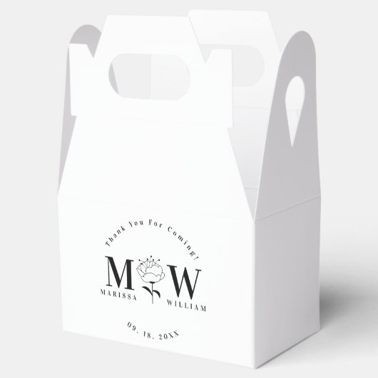 Personalisierte Mit Monogramm Hochzeitsgeschenke Geschenkschachtel (Geöffnet)