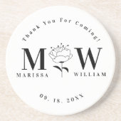 Personalisierte Mit Monogramm Hochzeitsgeschenke Getränkeuntersetzer (Vorne)