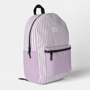 Personalisierte Mit Monogramm Lilac-Streifen Bedruckter Rucksack