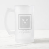 Personalisierte Mit Monogramm Mattierte Glashbeere Mattglas Bierglas (Links)