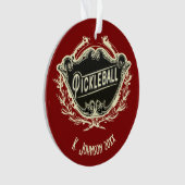 Personalisierte mit Monogramm Pickleball Ornament (Vorderseite)