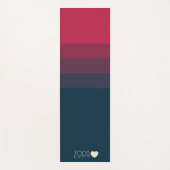 Personalisierte Mit Monogramm Rot- und Schwarz-Gra Yogamatte (Vorderseite)