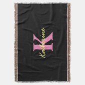 Personalisierte Mit Monogramm Schwarzwald Decke (Vorderseite Vertikal)