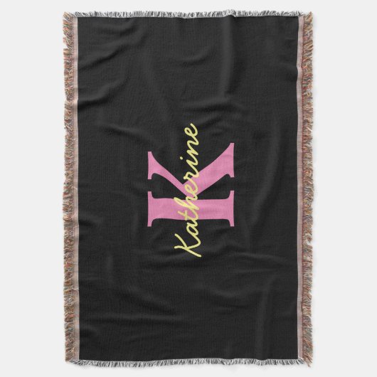 Personalisierte Mit Monogramm Schwarzwald Decke (Vorderseite Vertikal)