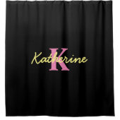 Personalisierte Mit Monogramm Schwarzwald Duschvorhang (Vorderseite)