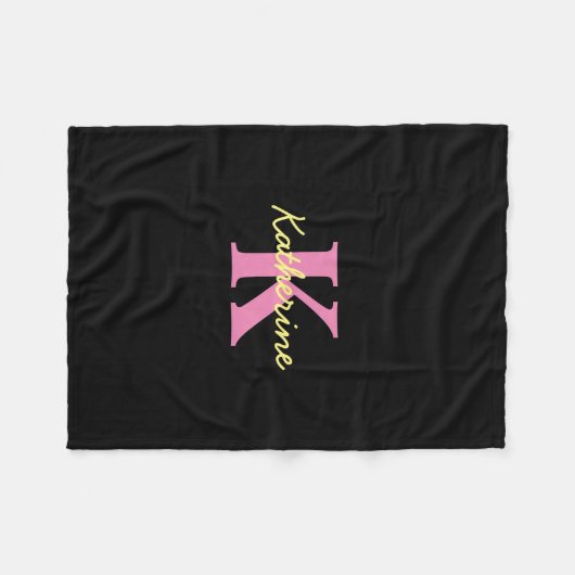 Personalisierte Mit Monogramm Schwarzwald Fleecedecke (Vorderseite (Horizontal))