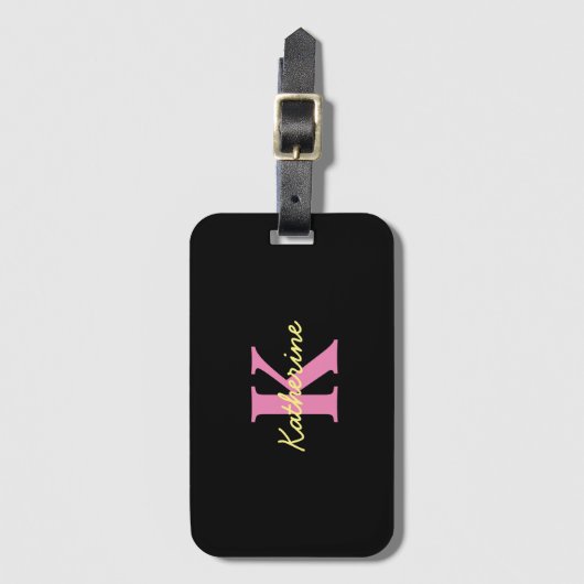 Personalisierte Mit Monogramm Schwarzwald Gepäckanhänger (Vorderseite Vertikal)