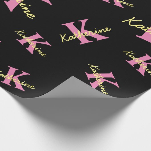 Personalisierte Mit Monogramm Schwarzwald Geschenkpapier (Ecke)