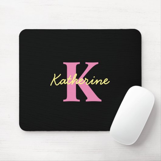 Personalisierte Mit Monogramm Schwarzwald Mousepad (Mit Mouse)