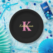 Personalisierte Mit Monogramm Schwarzwald Pappteller (Party)