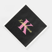 Personalisierte Mit Monogramm Schwarzwald Serviette (Ecke)