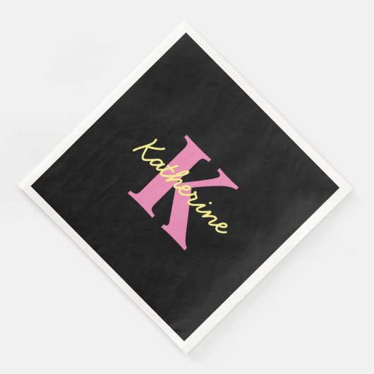 Personalisierte Mit Monogramm Schwarzwald Serviette (Ecke)