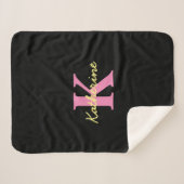 Personalisierte Mit Monogramm Schwarzwald Sherpadecke (Vorderseite (Horizontal))