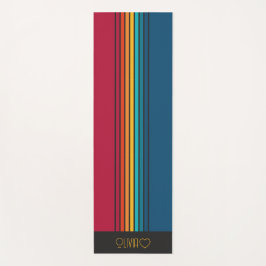 Personalisierte Mit Monogramm Streifen Yogamatte