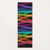 Personalisierte Mit Monogramm Streifen Yogamatte (Vorderseite)